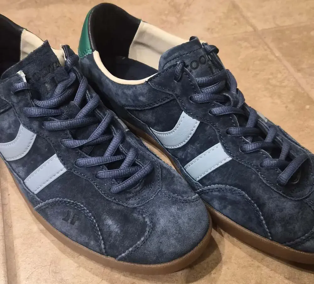 Coolway Goal Navy Suede Gum Sole Sneakers